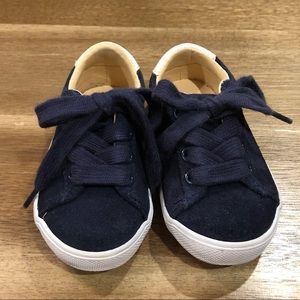 Janie and jack navy suede sneakers